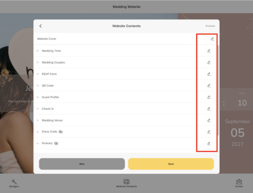 How to Customize Sections on Your Wedding Website